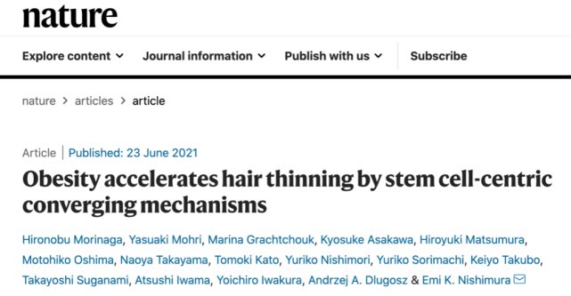 毛发|讲一件悲伤的事：肥胖会加重脱发