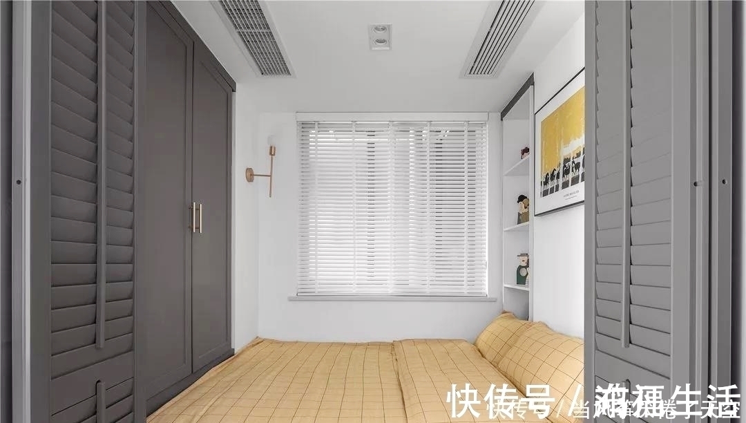 书房|她家48㎡，拥有三间卧室，超大餐厅，书房客厅合二为一，太聪明了