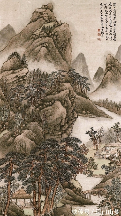 山居图$万籁俱缘生,窅然喧中寂,周笠绘《山居图》