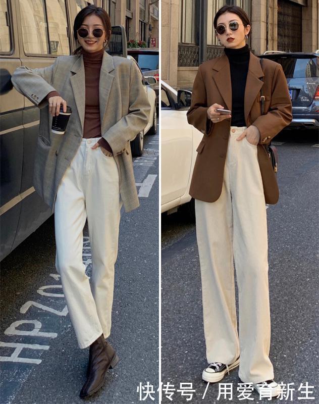 西装外套里面穿什么,跟着这位时尚博主学起来,这样穿气质太飒了