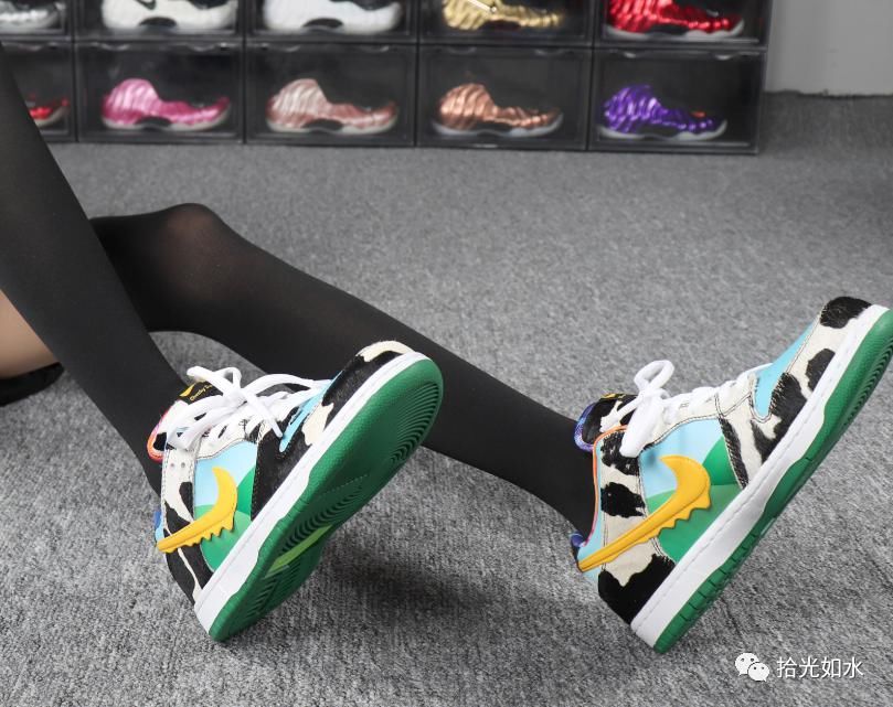 Nike Dunk SB滑板鞋低帮球鞋，“奶牛冰淇淋”配色