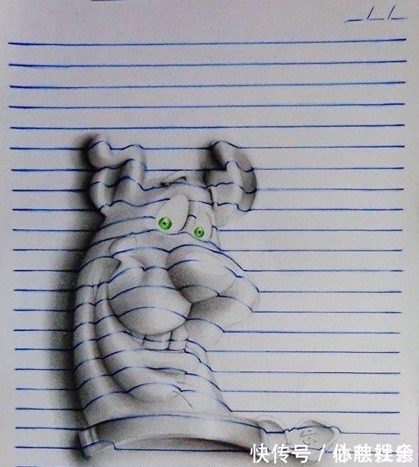 老师$15岁男孩上课总是不专心低头画画!老师翻开他笔记本后甘拜下风