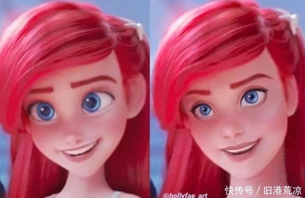 爱丽儿|当迪士尼公主变成真人画风，爱丽儿变成熟，艾莎女王我不能接受