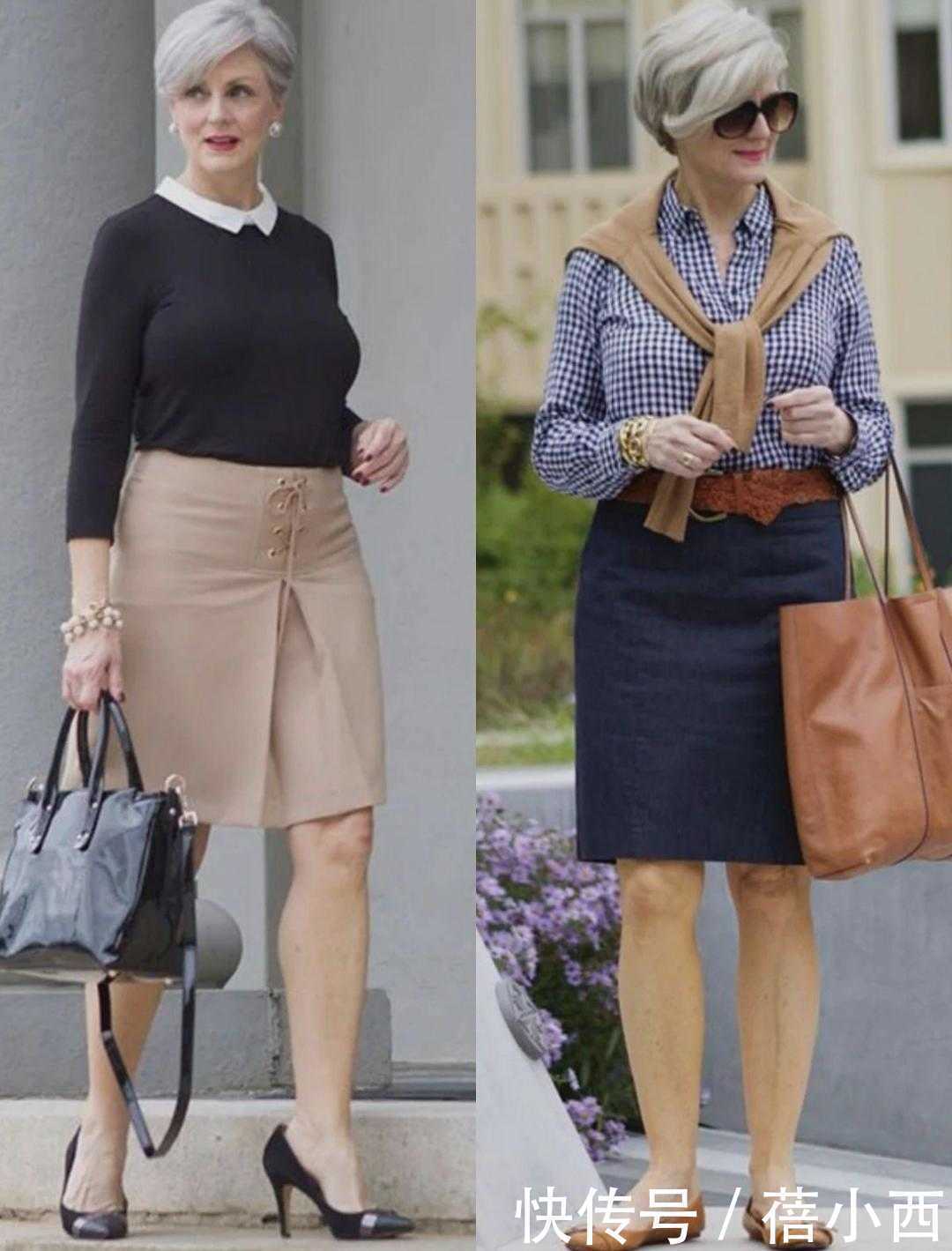 百搭|年过60有点胖,皮肤又松弛怎么穿?学这位外国奶奶搭配,不用扮嫩