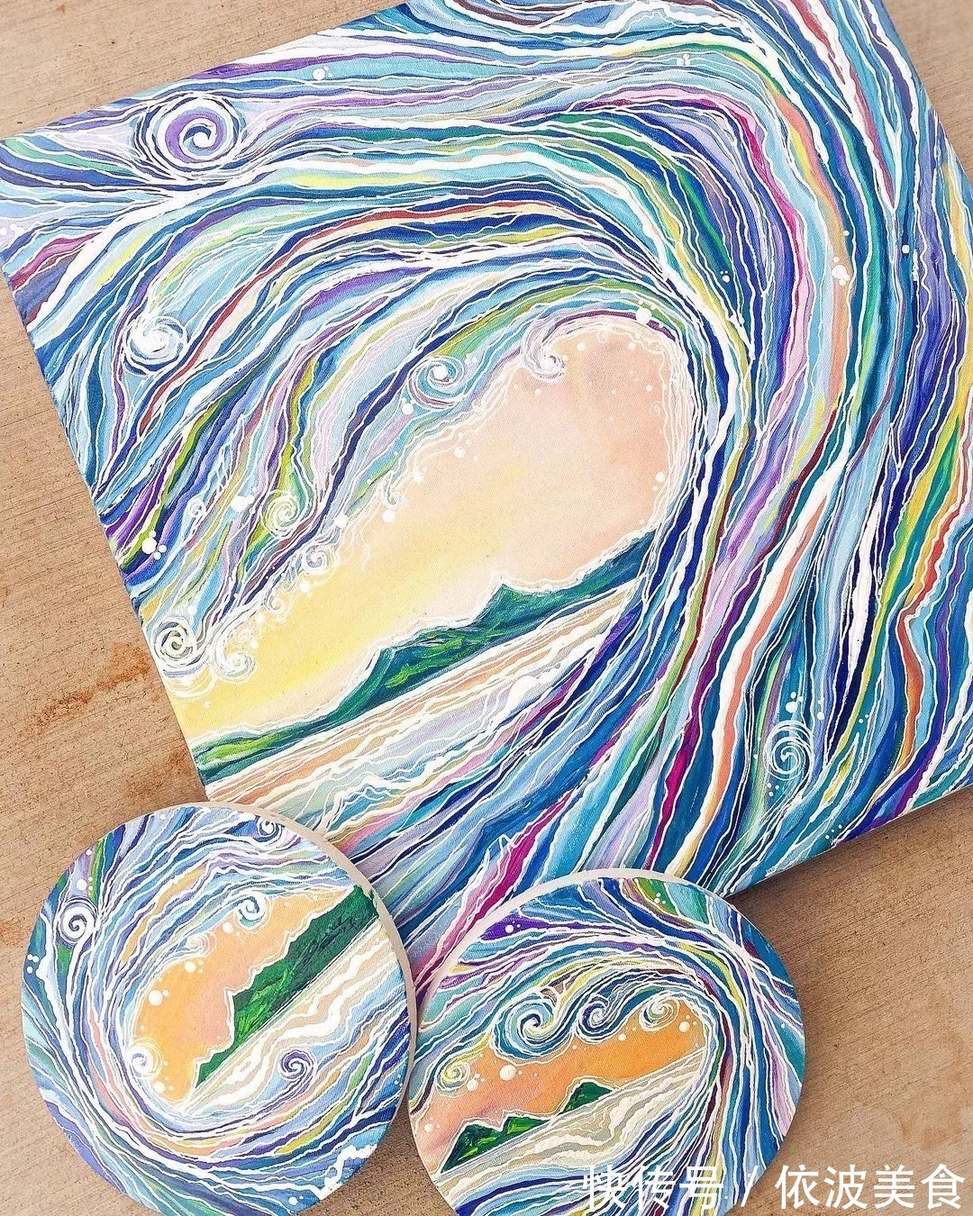 夏威夷&从没学过美术的她,用简单粗暴技法画画,让她成为了百万富豪