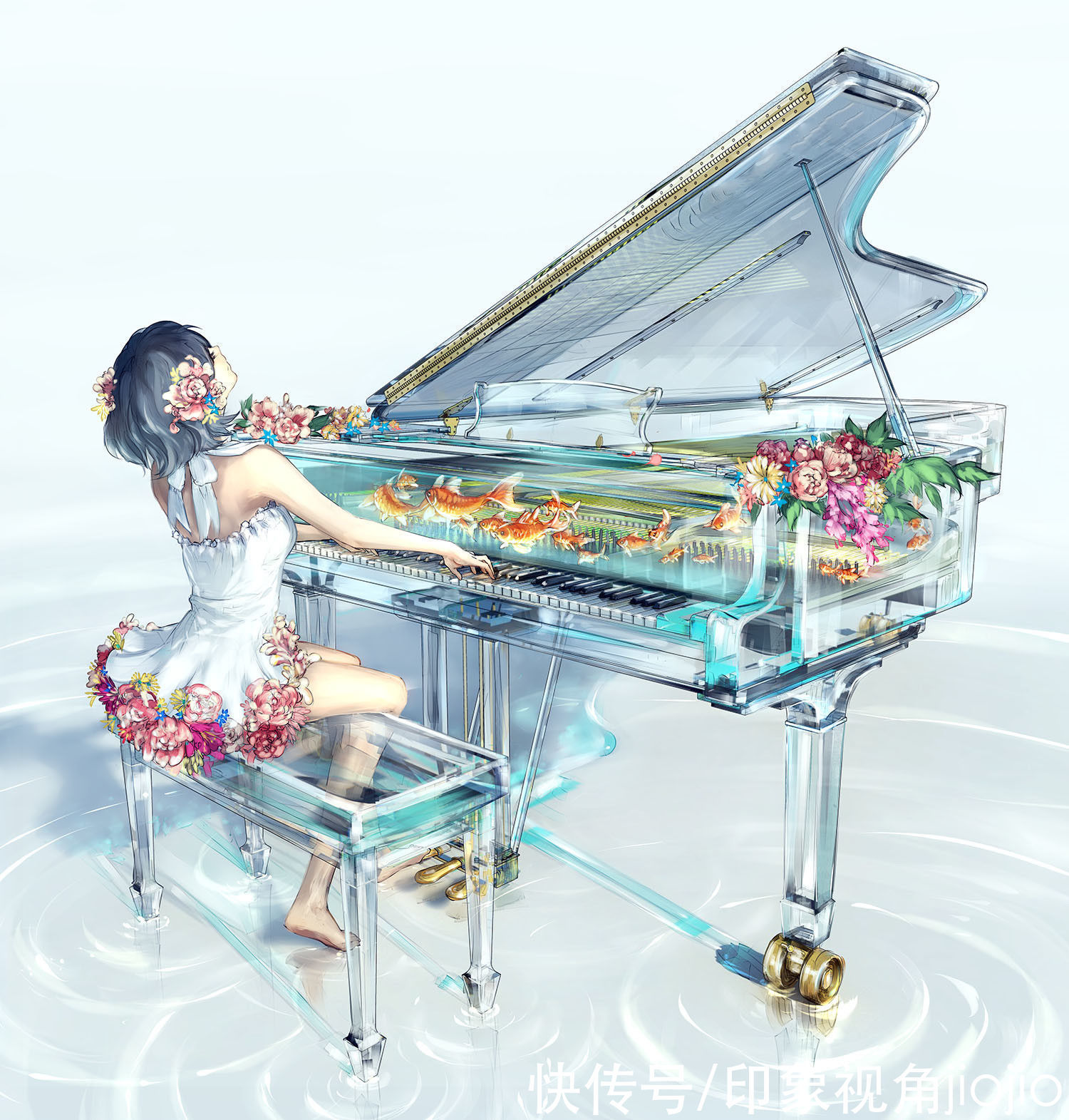 jiojio&有着梦境般画面的人物插画,通透的色彩给作品锦上添花