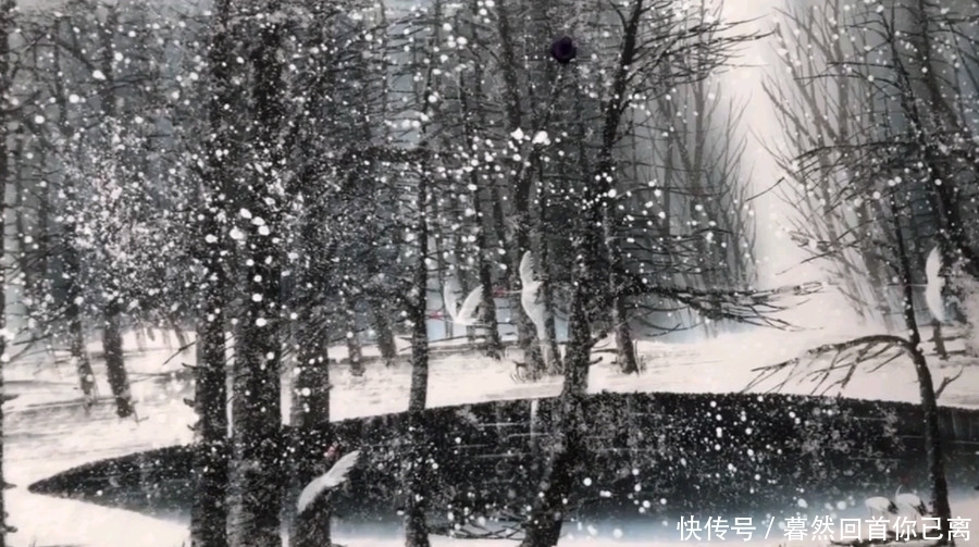 神仙|“神仙”美术生泼墨成冰,用雪画出逆天画作,最后一秒让人服