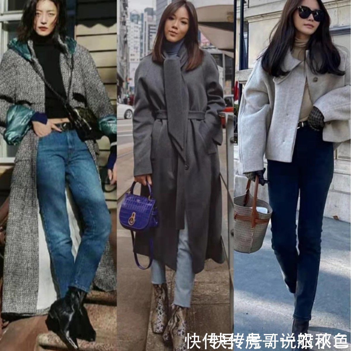 穿搭 “灰色呢大衣+小脚裤”,50岁女人冬季这样穿,保暖好看又提气质