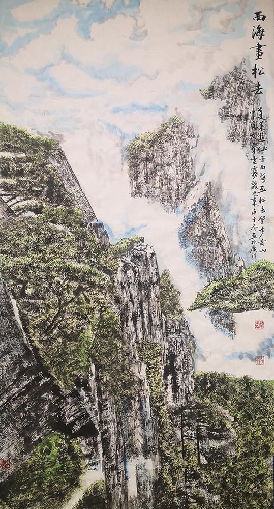 《独爱黄山这片海》—著名画家魏思东飞雪迎春黄山系列作品赏析