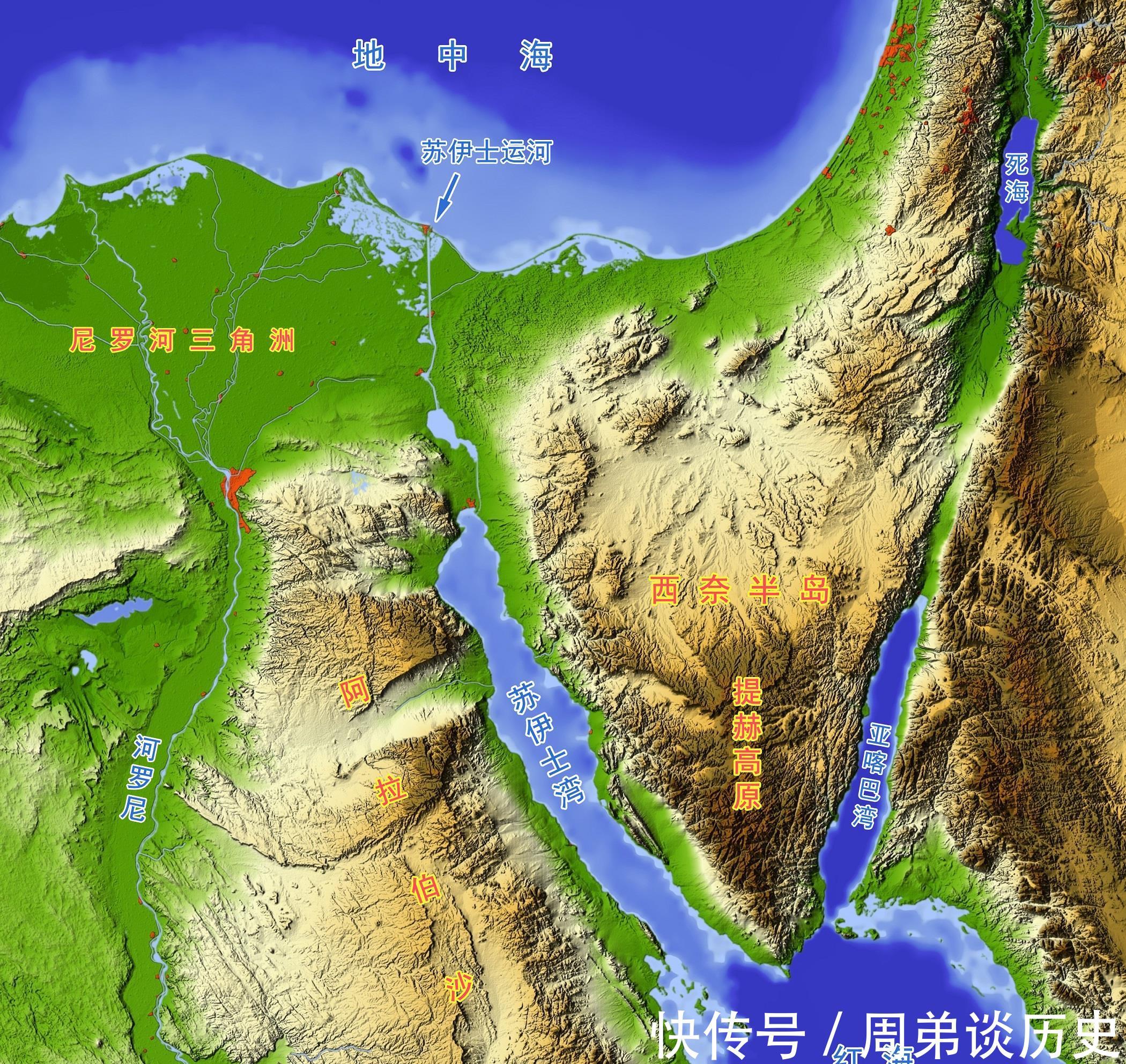 西奈半岛地理位置地图图片