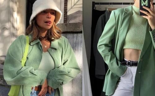 最难穿的绿色竟然2021最流行？原来穿对这么美,超级治愈！