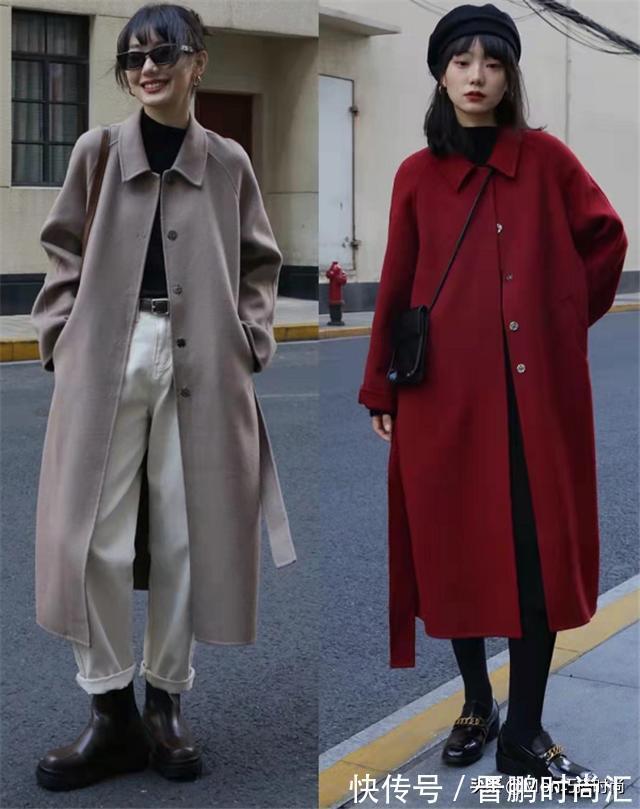 高筒裤 阔腿裤收起来吧！今年流行的过踝大衣，配高筒裤，妥妥的遮肉增高