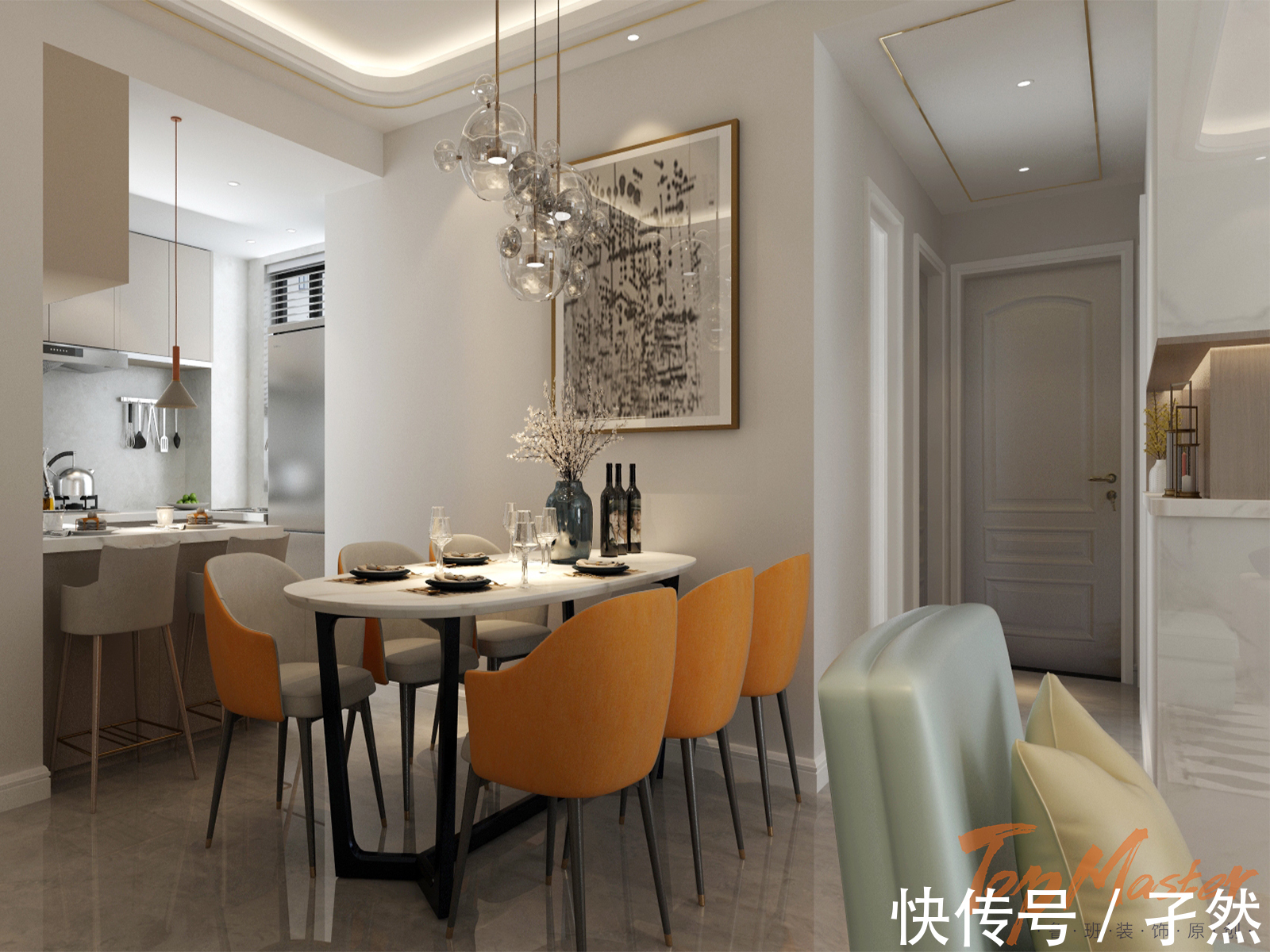 吾悦首府|【鲁班装饰】吾悦首府120㎡现代轻奢风格,回归生活本真