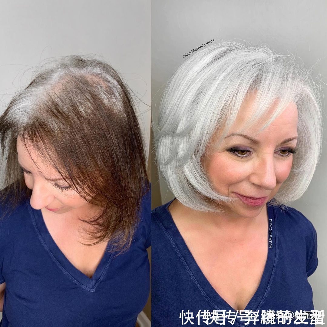 白发|头发花白的阿姨别再染发了，学学这13位阿姨，时尚好看显年轻