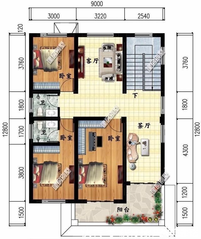 别墅|宽9-10米间的两层自建房,第一栋带堂屋,主体造价23万!