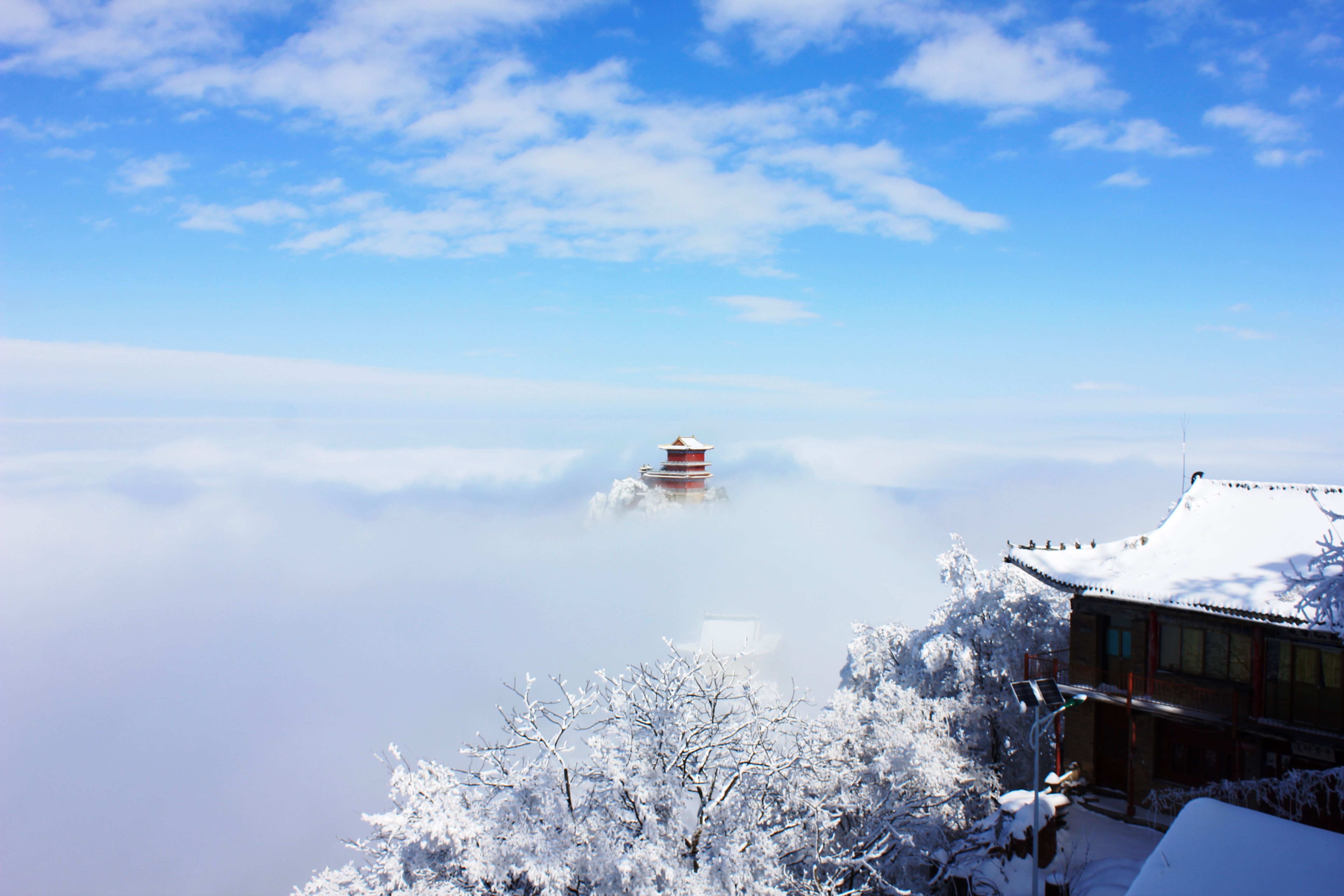 征集|【年末福利征集】雪后南五台幸遇云海