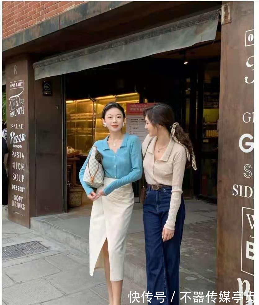 毛衣|杏色半身裙搭配什么上衣才好看