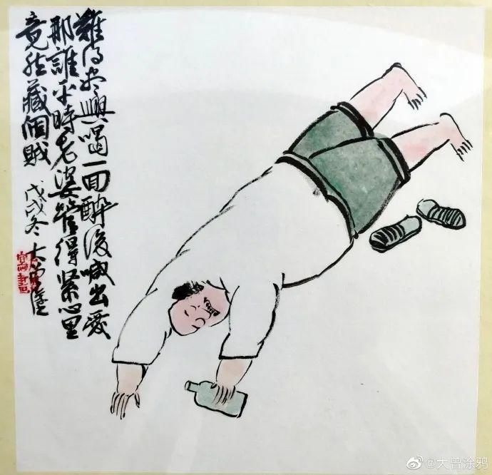  心不老|大曾画画：人老心不老，爱往山上跑，说是看红叶，其实会相好