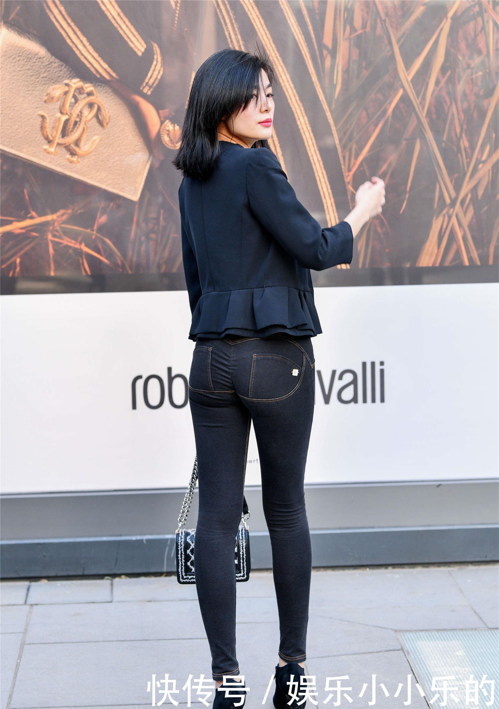 黑色穿搭,不光显瘦,显腿长效果也很明显