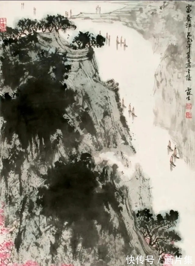 金陵画派$他跟随山水画大师傅抱石习画二十年,为傅派山水第一传人