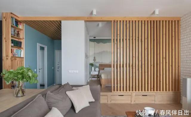 屏风隔断|她一个人攒了10年工资,把48㎡装的漂漂亮亮,一室一厅,五脏俱全