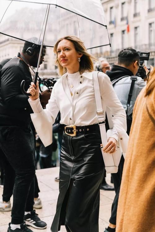 衬衫+毛衣，衬衫+高领=永不过时气质精！太美了！