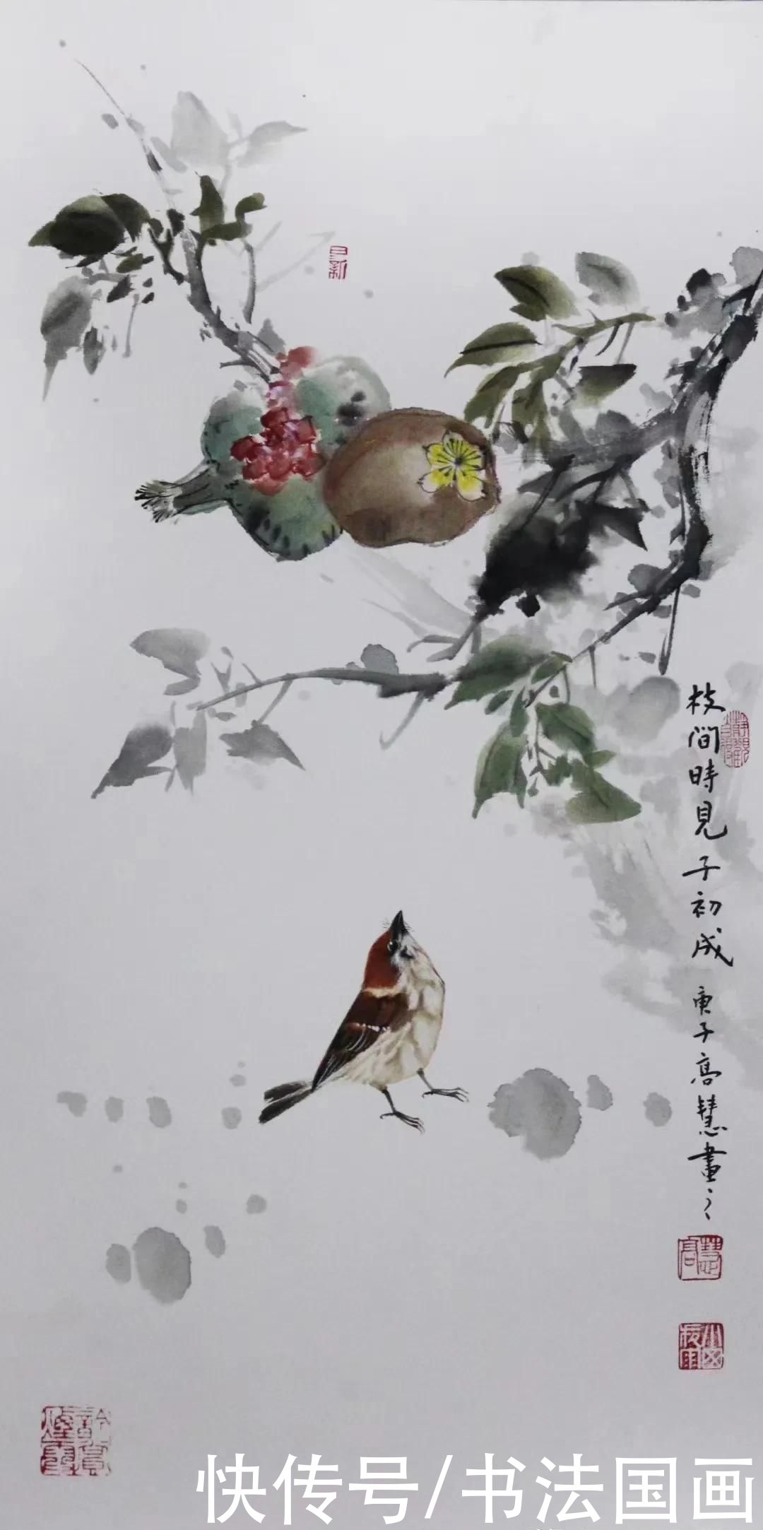  牡丹花|书法定制，国画收藏：楷书国学名句对联，国画典雅牡丹花鸟