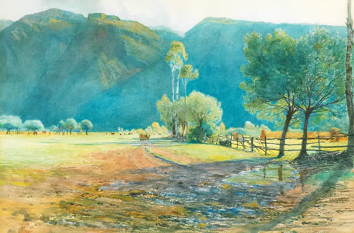 爱雨果!奥地利艺术大师,爱雨果·查勒蒙特的油画作品很清新自然!