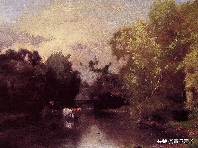 风景|美国新风景画派的先驱画家乔治·英尼斯漂亮的风景油画作品欣赏