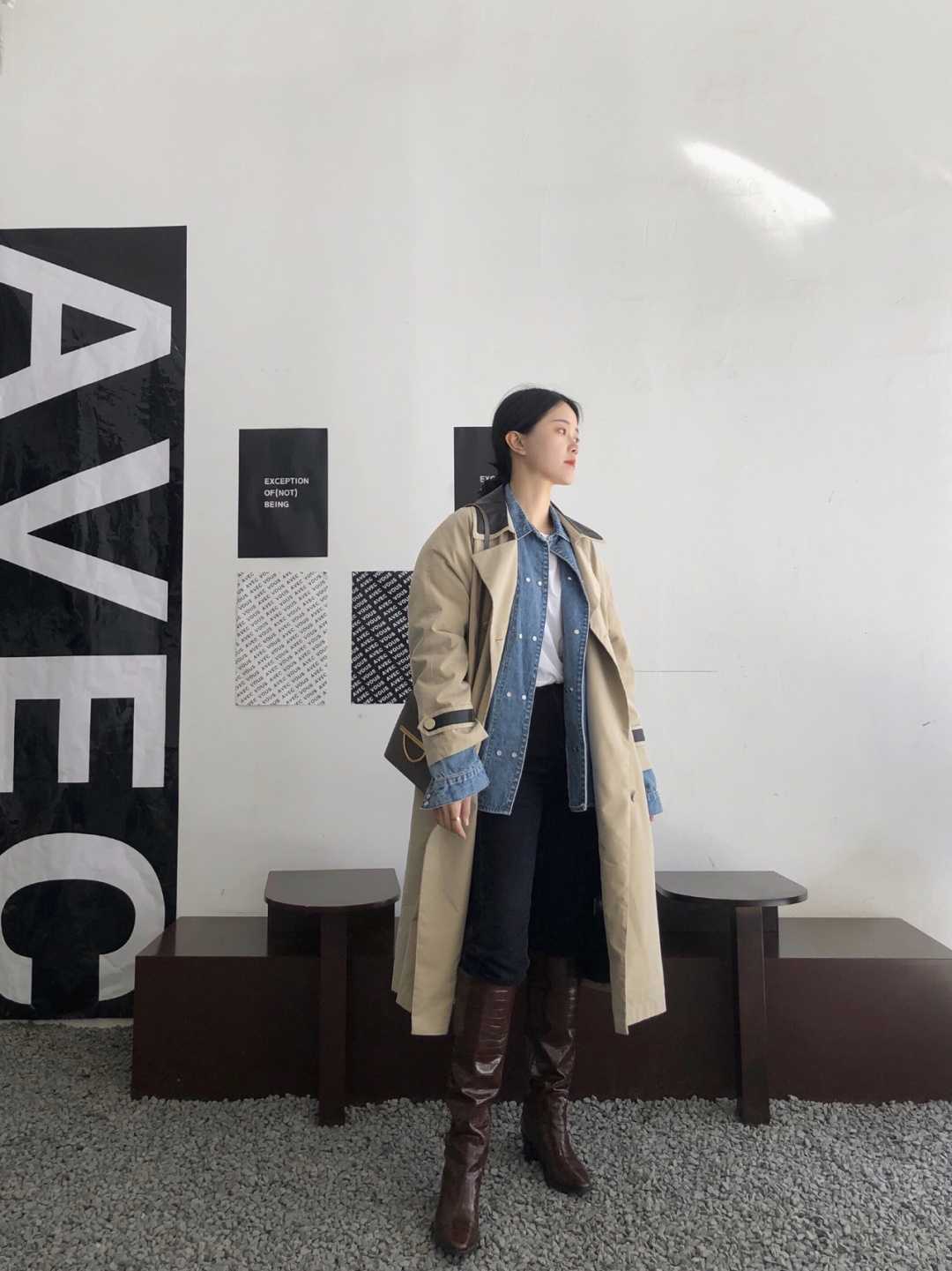 紧身裤 今年火了一种穿法叫“风衣+高筒靴”,喜欢气质类风格的,别错过