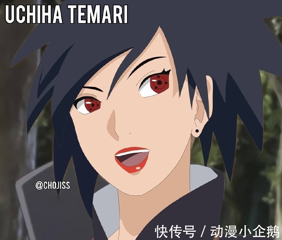 宇智波一族|《火影忍者》全员宇智波?当女生们拥有宇智波外形,差点认不出