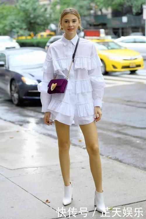 衬衫塞进裤腰过时了,如今流行这4种“穿法”,时髦显瘦还高级