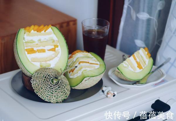 玉米油|无需烤箱无需裱花,香甜细腻的冰蜜瓜蛋糕,手残党也能轻松完成