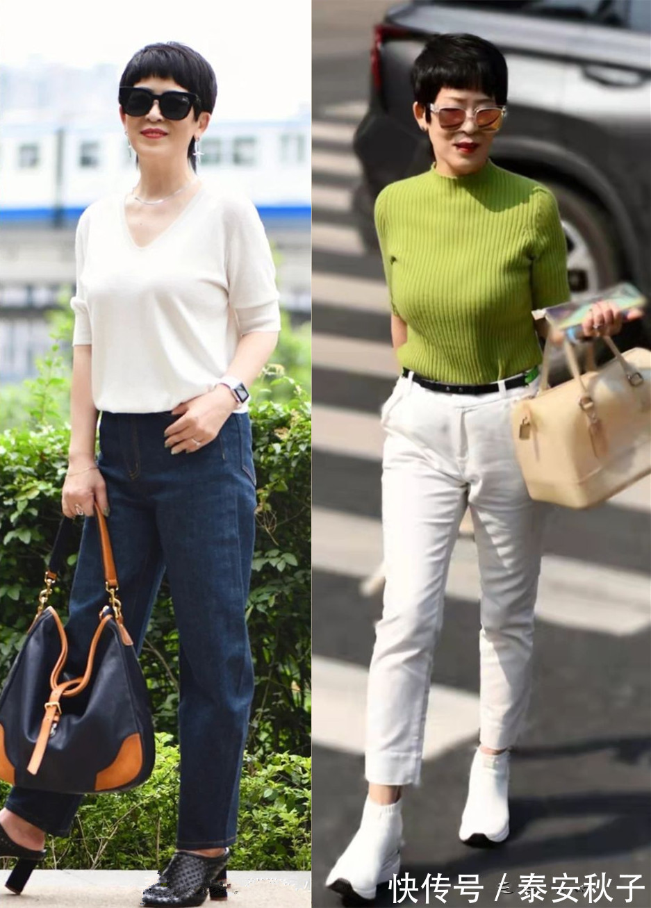 优雅 当我50岁以后,春天一定要像她一样打扮自己:显瘦、还显高级!