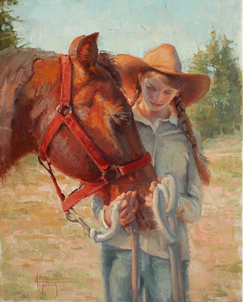 画家|美国90后美女画家,画马堪称一绝!