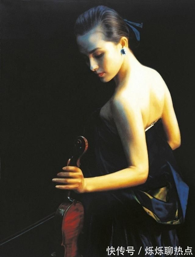 写实主义&陈逸飞笔下的肖像绘画,比冷军的更有韵味,写实性更强