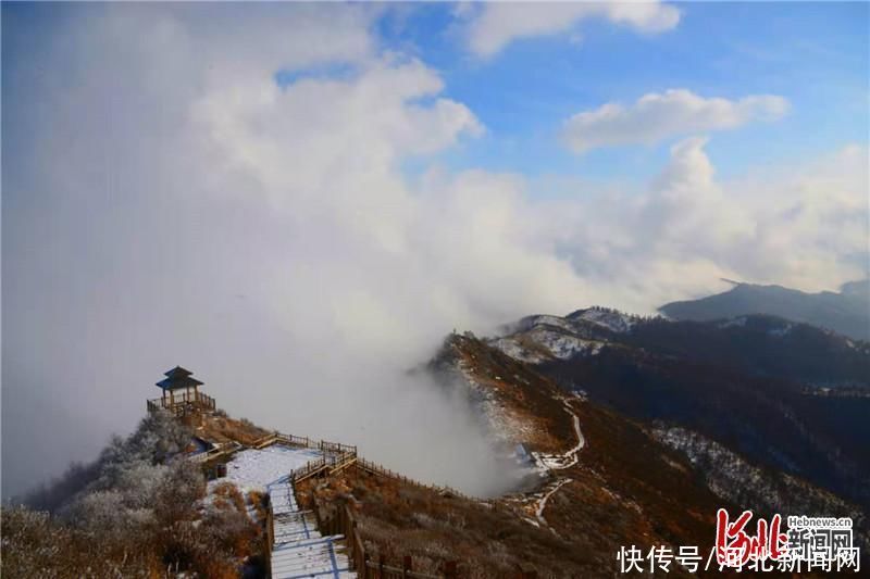 景观|美翻了！河北平山驼梁现雪后云海景观