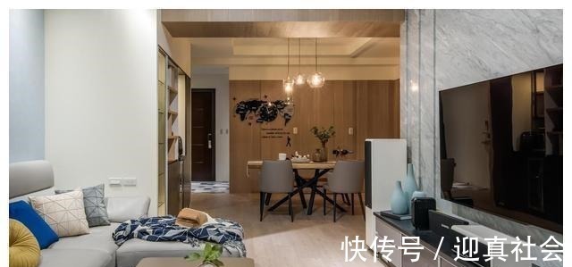 墙面|116㎡三居室,巧用室内门,打造极具灵活开阔感的新家!