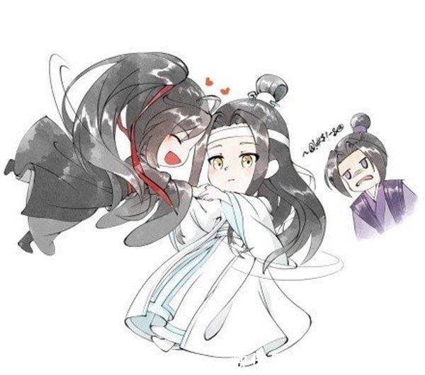 亲爱的@魔道祖师汪叽见羡羡抱兔子吃醋，羡羡一个动作安抚了生气汪叽