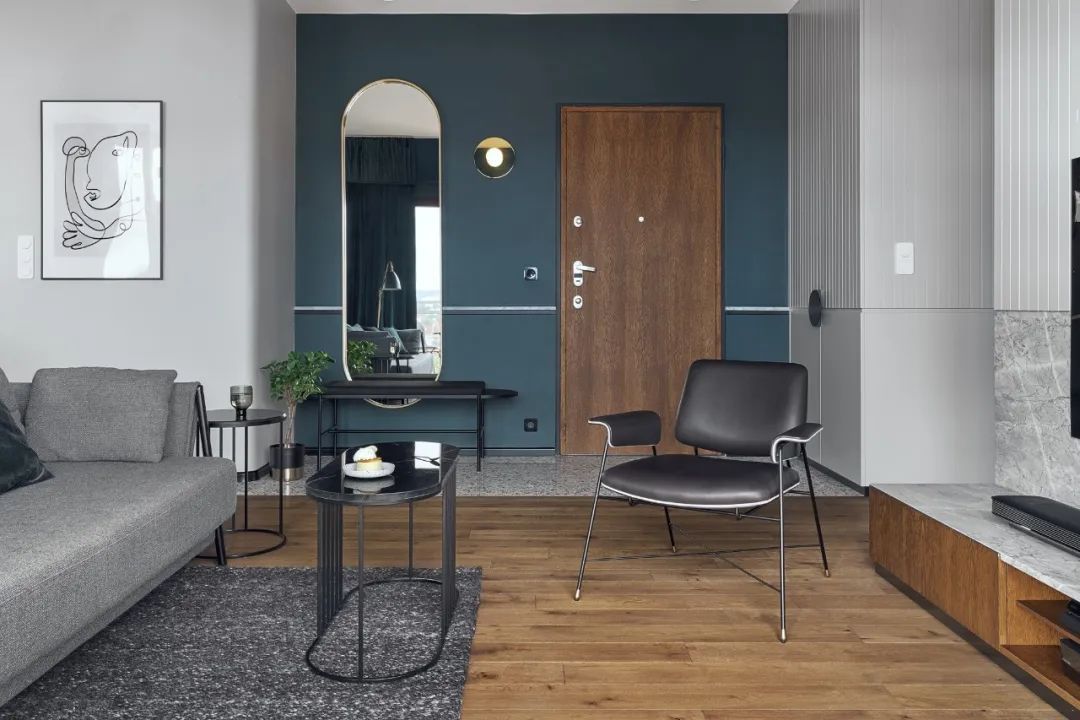 布置|100㎡现代轻奢,极简深色的质感,细节精致的设计,华丽档次