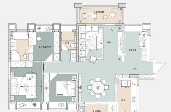 卧室|受邀参加闺蜜的新房，180㎡的美式风，全屋充满了温馨，真的很羡慕