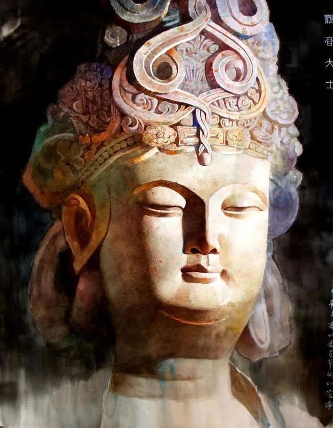 万佛神秘灵性|美到极致的水彩佛像,我第一个服了!