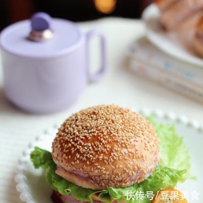 汤种紫薯汉堡 | 圣诞节的味道