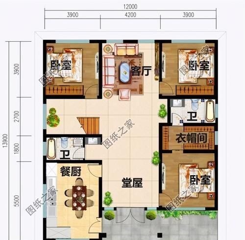 阁楼|一层半农村建房设计图，美观实用还经济，有这样的房子谁还住楼房