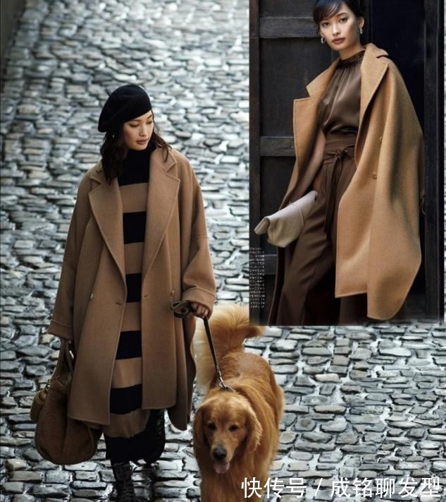 黑色大衣|黑色大衣已经“失宠”!今冬流行穿驼色大衣,适合四五十岁的女人