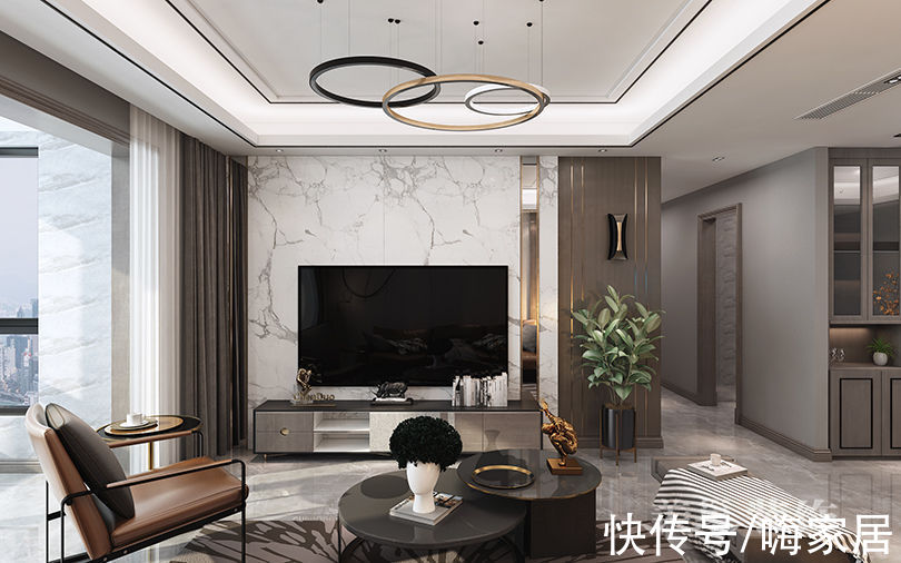 现代|郑州138㎡现代轻奢3室2厅,独立餐厅营造小资情调