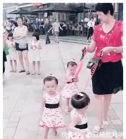 三胞胎|3胞胎孙女带奶奶逛街，画面让人笑喷，网友：赢得超高回头率！