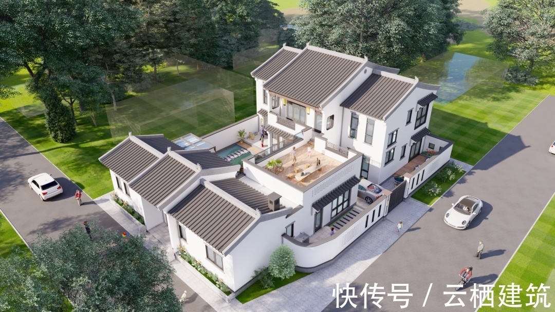 娱乐室|安徽二层中式合院,15.6m×25.7m