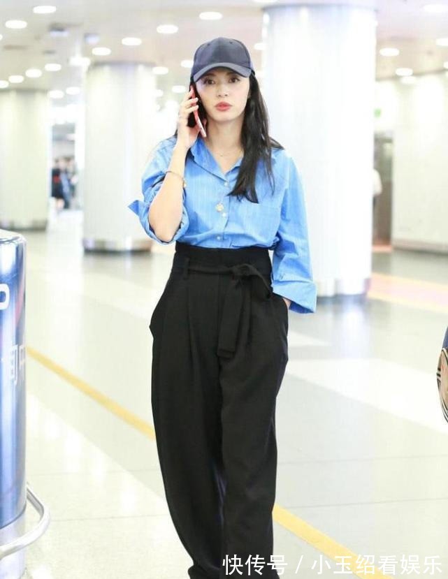 基础款|今秋流行“衬衫+阔腿裤”，个个中年女明星都上头了！