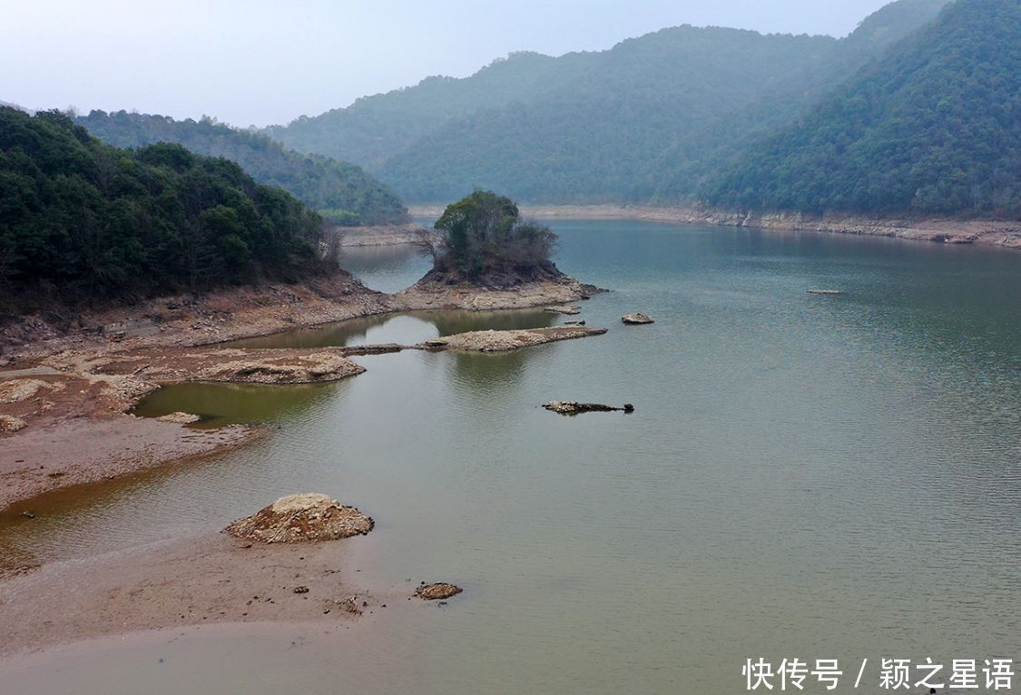 小岛将被淹没，枯水期的绝版风光，五十年一遇